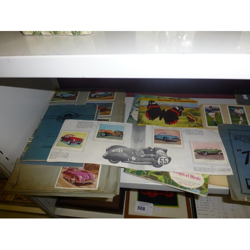 507 - A quantity of miscellaneous collectors cards and albums (one shelf)