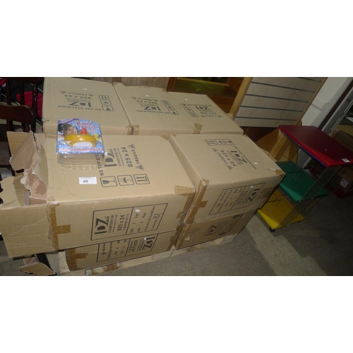 20 - 1 pallet containing 10 boxes of vibrating massage bath time ducks (24 in a box)