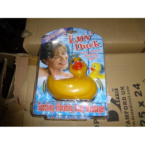 20 - 1 pallet containing 10 boxes of vibrating massage bath time ducks (24 in a box)