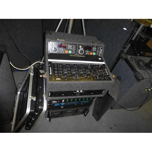 131 - A complete disco system including a Peavey CS 800 400w x 400w power amp, various lights, twin CD pla... 