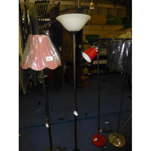 1363 - 2 metal floor standing lights by Elstead type Pembroke RRP £294 each