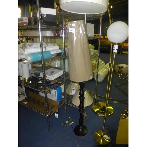 1396 - 1 brass coloured cantilever light with shade RRP £195 & 1 floor standing light with shade RRP £37