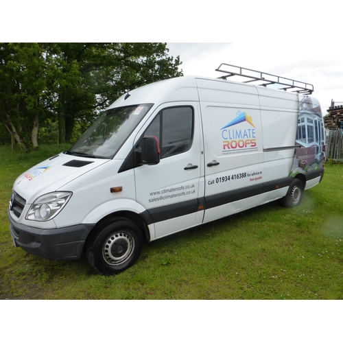 2287 - Mercedes Sprinter 310 CDi LWB Hi roof panel van, Reg YF11 YBV, 17/07/2011, 2143cc Manual Diesel. MoT... 