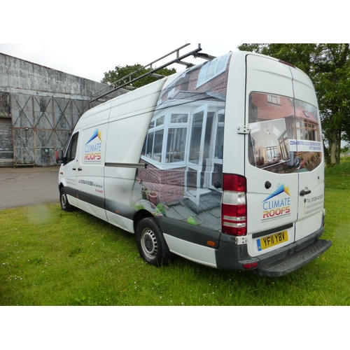 2287 - Mercedes Sprinter 310 CDi LWB Hi roof panel van, Reg YF11 YBV, 17/07/2011, 2143cc Manual Diesel. MoT... 