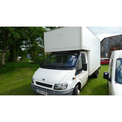 2288 - Ford Transit  350 LWB LUTON Van, White, Reg. HX04 SVN 06/05/2004,  2402cc Diesel, mileage 61,614',  ... 