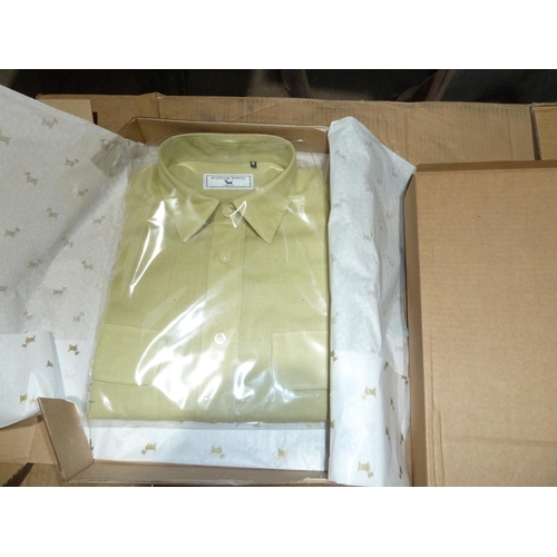 2283 - 1 box containing 39 shirts by Mayfair, colour Pistachio, size M