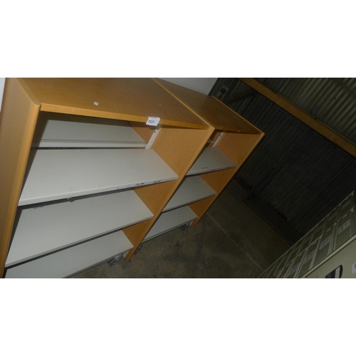 1031 - 2 wheeled double depth shelf units