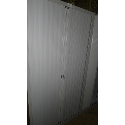 1054 - 1 grey metal shutter front storage cabinet by Bisley