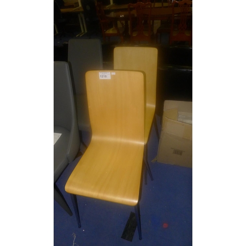 1218 - 2 bentwood dining chairs