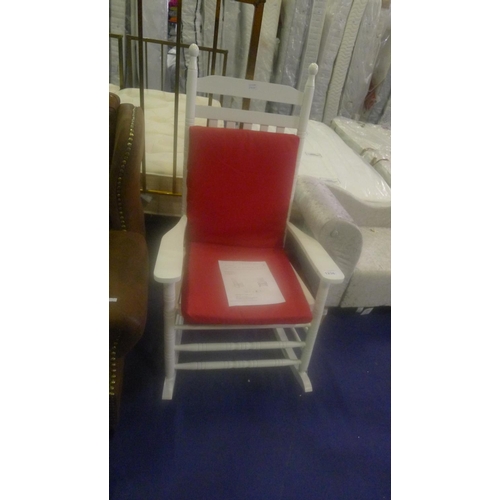 1236 - 1 white painted rocking chair RRP £102