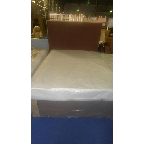 1247 - 1 double bed base with a 4ft 6 inch mattress