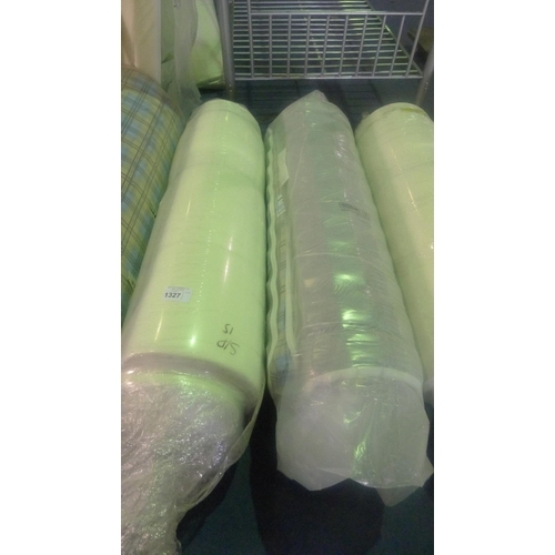 1327 - 2 mattresses, both 4ft, factory rolled to make transport easier -  RRP £173