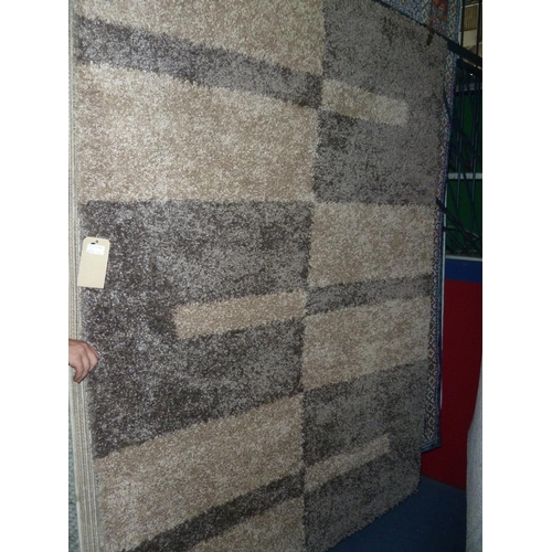 1483 - 1 cream patterned floor rug RRP £87 and 1 brown patterned floor rug RRP £57