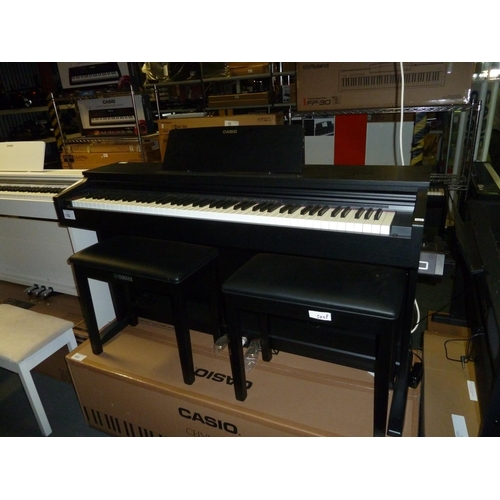 153 - 1 boxed Casio digital electric piano type Celviano AP270 RRP £699 - comes with leads and piano stool... 