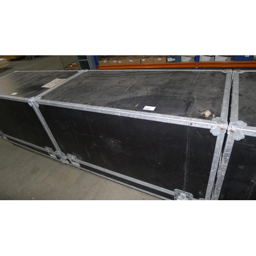 3347 - 1 wheeled flight case with lift off top approx 1.41m x 41cm x 93cm high (including wheels)