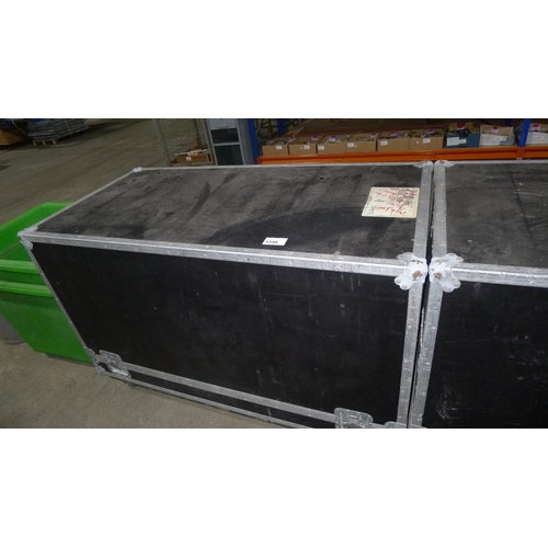 3348 - 1 wheeled flight case with lift off top approx 1.41m x 41cm x 93cm high (including wheels)