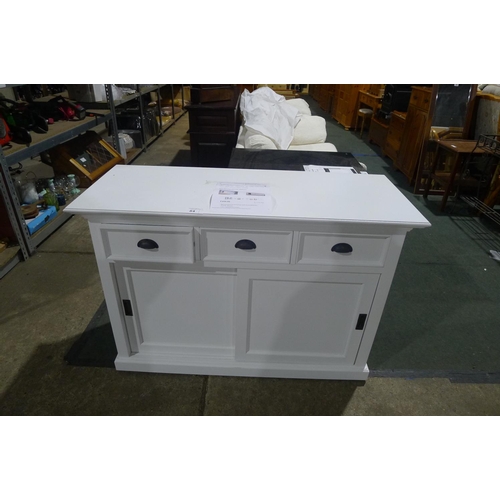 84 - 1 Belle Isle white sideboard with 2 doors / 3 drawers RRP £499