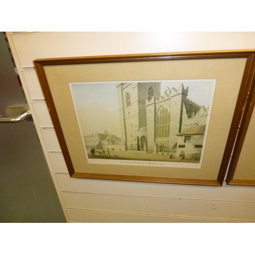 574 - 5 framed prints of classical buildings