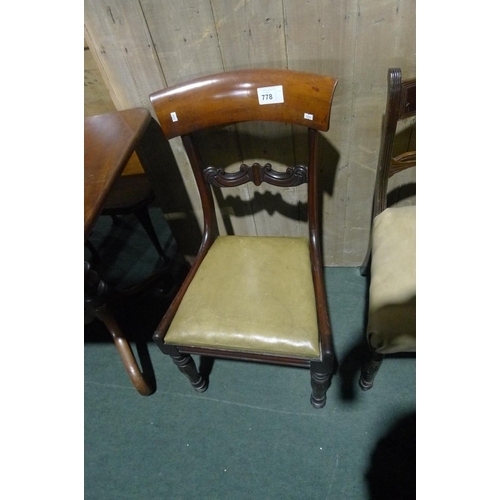 778 - A Regency style dining chair