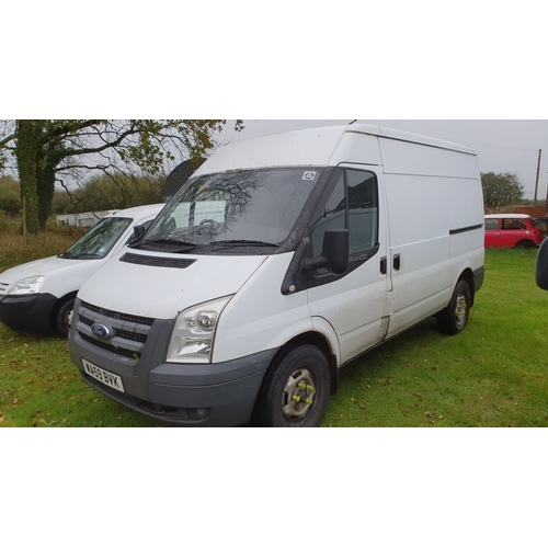 3401 - Ford Transit 115 T350M FWD MWB semi HiTop Van, Reg WA59 BVK 1st reg 03/11/2009. 6sp manual diesel, 2... 