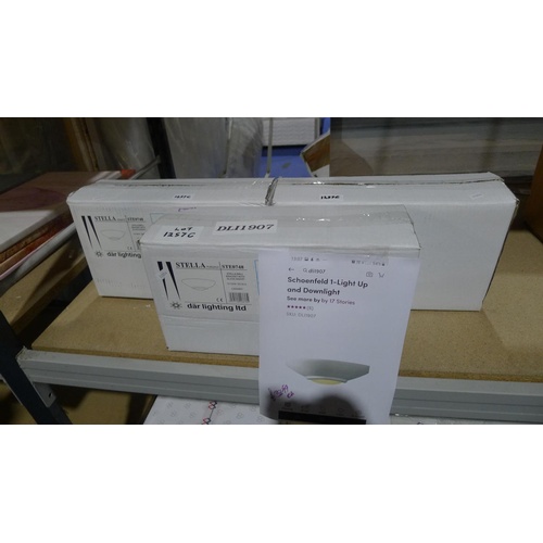 1257c - 3 x wall lights type Stella RRP £38 each