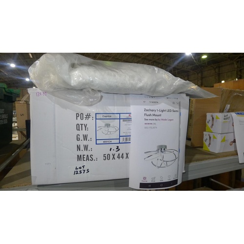 1257s - A semi flush LED light type Caprice, plus one other fluffy light