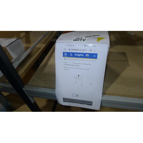 1257v - A 5 lamp cord style chandelier