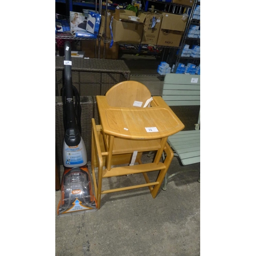 70 - 1 wooden high chair