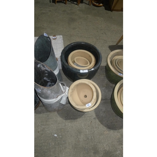 75 - 8 various plant pots