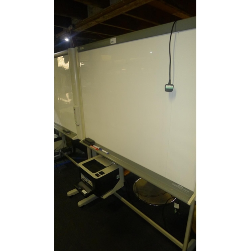 256 - One large mobile printable whiteboard type plus with a Samsung printer, trade