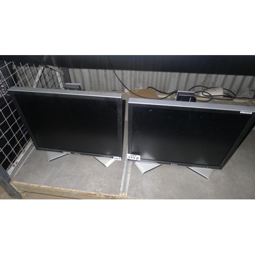 295d - Two large computer monitors by Dell model number 2007FPB 240v trade