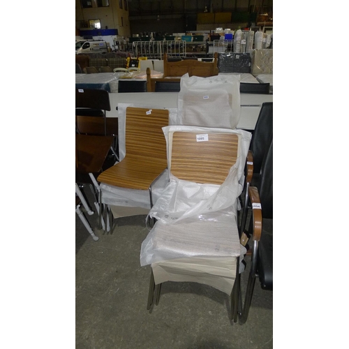 1095 - 9 bent wood stacking chairs