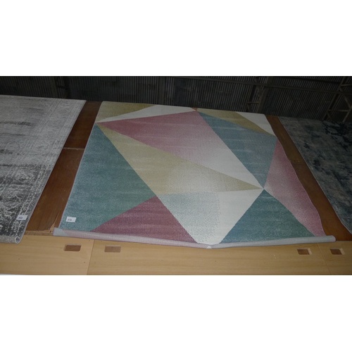 370 - 1 large pink & blue patterned rug by Paco home type: Kos-310 - size 200x280cm