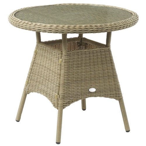 163 - 1 rectangular folding outdoor table and 1 rattan bistro table RRP over £200