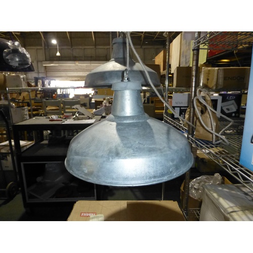 309a - 2 large industrial style dome lights