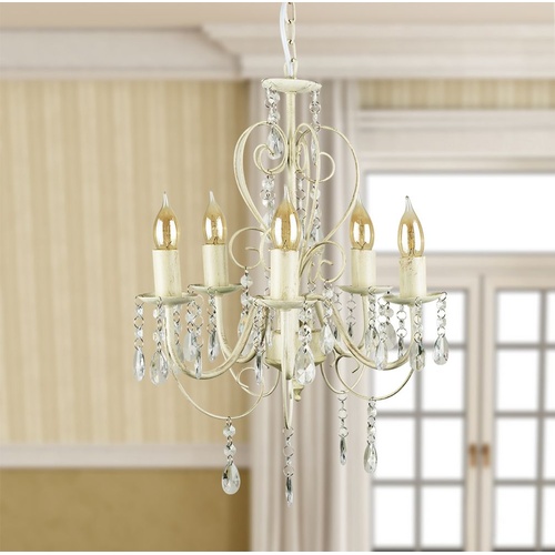 323 - 2 x 5 lamp candle style chandeliers