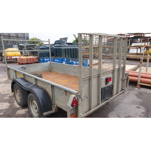 2996A - Ifor Williams Plant trailer. Type GD 105G Twin axle, with loading ramp, internal size 10ft x 5ft.  r... 