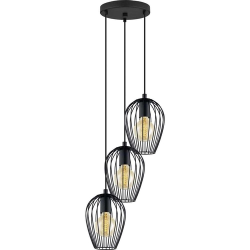 3443 - A 3 lamp cluster pendant by Eglo type Newtown