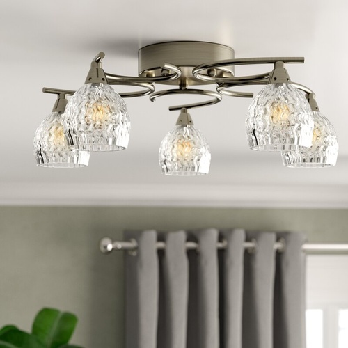 3466 - A 5 lamp semi flush mount light by Endon type Maisie RRP £65