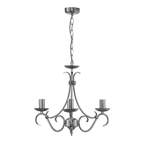 3462 - A 3 lamp candle style chandelier by Endon type Barney RRP £56