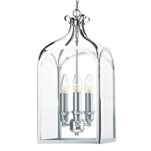 3465 - A 3 lamp lantern pendant light by Dar Banbury type Parksley RRP £263