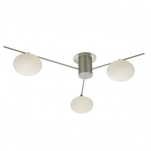 3490 - A 3 Light semi flush mount light by Dar Banbury type Jasper RRP £54