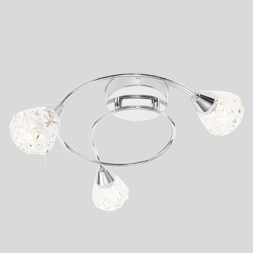 3496 - A 3 lamp swirl semi flush ceiling light by Rosdorf Park type Goodson