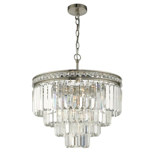 3507 - A 4 lamp, 4 tier crystal style ceiling light by Dar Lighting type Vyana RRP £196