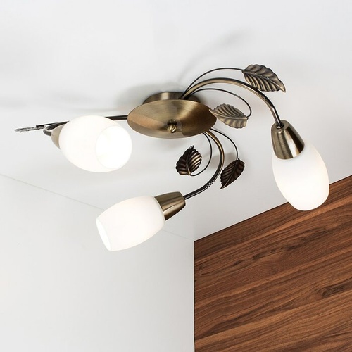 3514 - A 3 lamp semi-flush ceiling light type Alexander