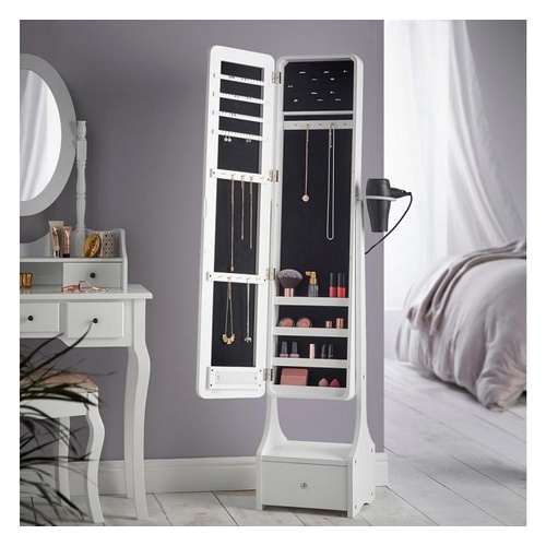 3592 - White illuminating LED Armoire storage mirror.
FLAT PACKED.