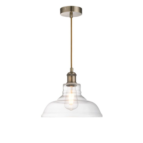 347 - One dome pendant light and a three lamp semi flush Mount light