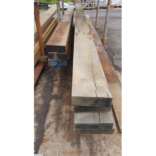 2979 - 12 lengths of oak - sizes vary slightly. 6 lengths 5 metres x 210mm x 70mm.. 5 lengths 4m x 210mm x ... 