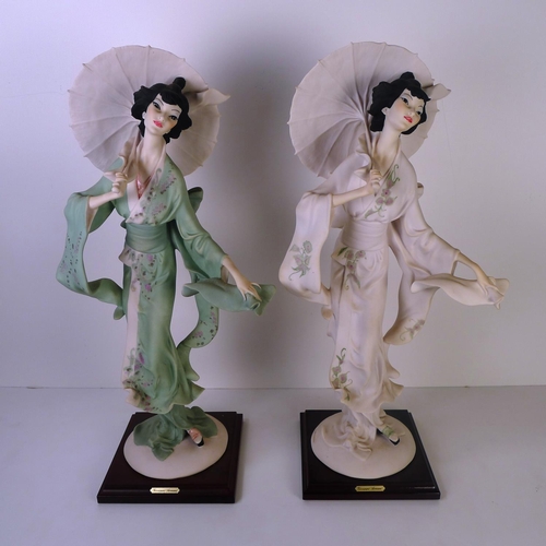 120 - 2 figures of Japanese ladies, 48cm tall