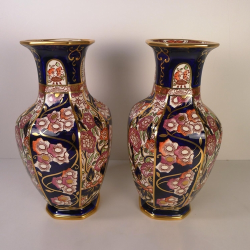 134 - A pair of Masons floral decorative vases, 30cm tall